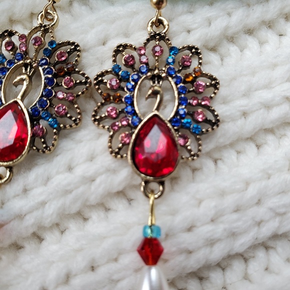 NEW Handmade Showstopper|Peacock Rhinestones&Pearl - Picture 4 of 5